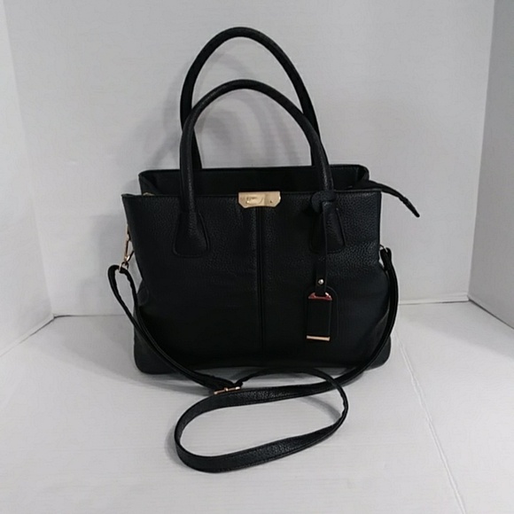 B & E Life Handbags - B & E Life Women's Elegant Black Faux Leather Handbag *EUC*